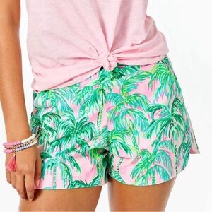 Lilly Pulitzer ocean view pink palm shorts